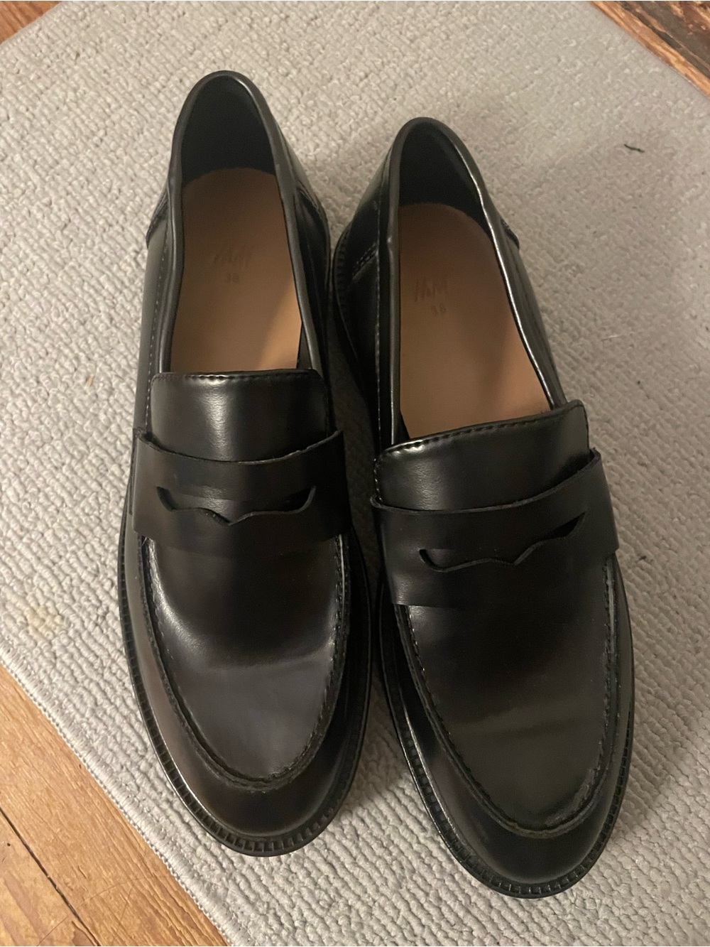 H&M Black Penny Loafers